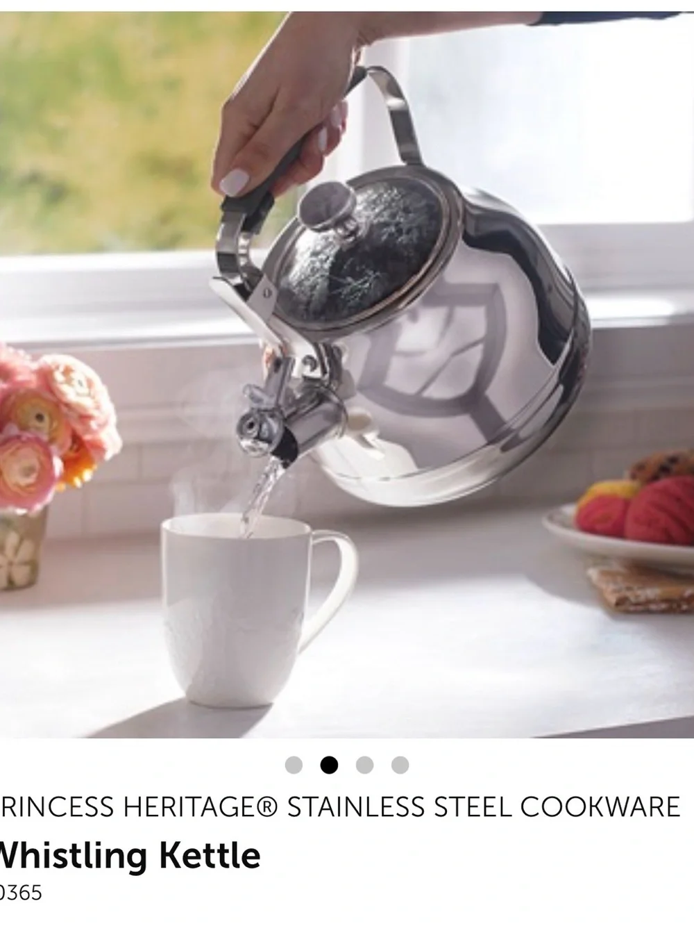 Stainless Steel Whistling Kettle - Silver